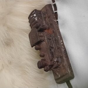 Antique Rustic Brown Cast Iron Train Decor